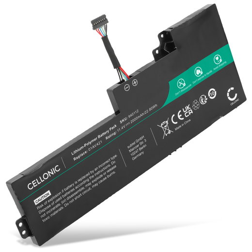 Batterij voor Lenovo ThinkPad T480, T470, T470s, T470p, A485, A258, 25, A475, 01AV421 Laptop - 2000mAh 11.4V 