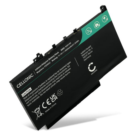 Batteria subtel 7CJRC per notebook Dell Latitude 12 E7270 / Latitude 12 E7470 Affidabile ricambio da 3600mAh Sostituzione ottimale per computer portatile laptop Dell