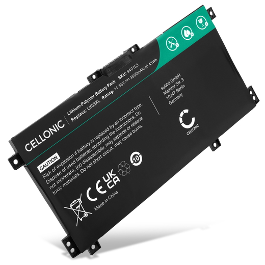 1x Batteri till HP Envy X360 15m, 17-CE, 17-CN, 17-CP, 15-BP, 17-AE LK03XL (3500mAh, 11.55V) från CELLONIC