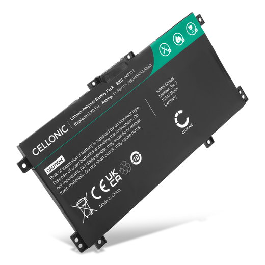 Batterie pour HP Envy 15-BP Envy 17-AE Envy 17-AE Envy 17-BP Envy 17-BW ENVY 17-CE ENVY 17-CN ENVY 17-CP Envy 17-CW Envy 17m-AE Envy x360 15-BP Envy x360 15-CN Envy X360 15M-CN000 Series Pavilion x360 15-CR 11.55V 3500mAh de CELLONIC