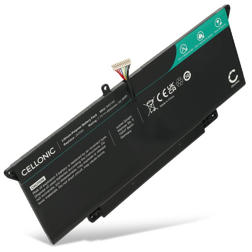1x Akku für Dell Latitude 7410 2-in-1, 7310, 7000 2-in-1, 7410 14 Touchscreen 2 in 1, 7CXN6, 7CXN6, CQCQ, JHT2H Laptop - 6400mAh 7.7V 