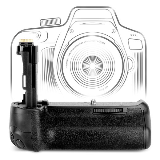 BG-E14 Grip d'alimentation pour Canon EOS 70D EOS 80D EOS 90D - Poignée de batterie pour appareils photo de CELLONIC