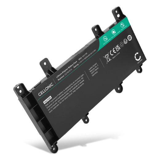 Battery for ASUS K756U, X756UV, R753UX, X756UX, P756UA, X756UA, X756UQ, C21N1515 7.6V 4650mAh from CELLONIC