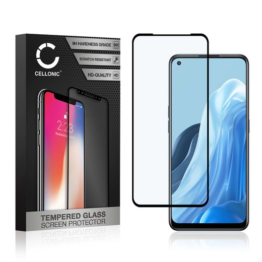 Vetro temperato CELLONIC per Oppo Find X5 Lite, screen protector (3D Case-friendly 9H 0,33mm Full Glue) nero Pellicola salva schermo per telefono cellulare smartphone