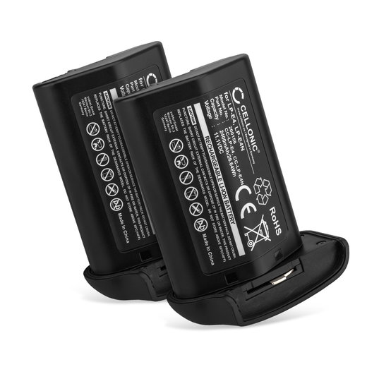 2x Battery for Canon, 540EZ 550EX, EOS 1D C, Canon 1D Mark III, 1D Mark IV, 1Ds Mark III - LP-E4 2400mAh Replacement battery