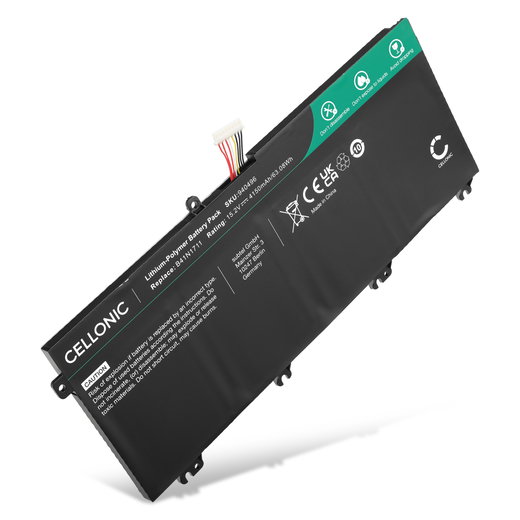 1x Batteri för ASUS FX503VD, ROG Strix GL503VM, Strix GL703VM, Strix GL503VD, GL503VD, GL703VD, Strix GL503GE, FX503VD, TUF FX705, B41N1711, 0B200-03050000, 0B200-03050100 15.2V 4150mAh från CELLONIC