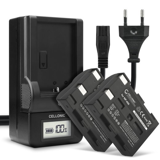 2x Batterie pour Pentax K20D / K10D / Pentax D-LI50 1600mAh + Chargeur de CELLONIC