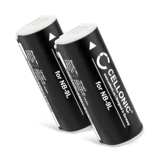 2x Bateria Canon NB-9L 600mAh - , Batería recargable para camaras Canon IXUS 1000 HS 1100 HS IXUS 500 HS 510 HS ELPH 510 HS ELPH 520 HS ELPH 530 HS SD4500 IS