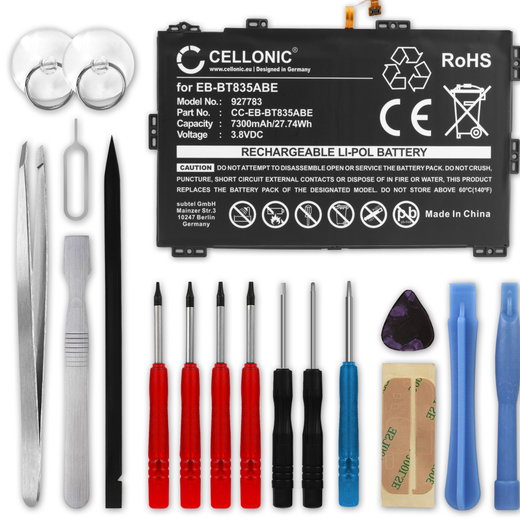 EB-BT835ABE, GH43-04830A Battery for Samsung SM-T830 Galaxy Tab S4, SM-T835 Galaxy Tab S4 LTE Tablet Battery Replacement - 7300mAh + Tool-kit 17pcs