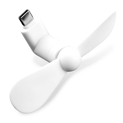CELLONIC Ventilateur USB C blanc pour téléphone portable, tablette, ordinateur portable ou batterie externe avec fonction OTG On-The-Go