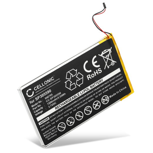CELLONIC SP305590 batteri för Kobo Aura HD, N204-KBO-B surfplatta & tablet - ersättningsbatteri 1500mAh, 3.7V