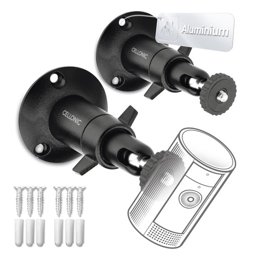 2x support mural pour caméra avec filetage 1/4" pouce pour Eufy eufyCam 2C / eufyCam E fixation caméra de surveillance intérieur et extérieur, Security camera mount