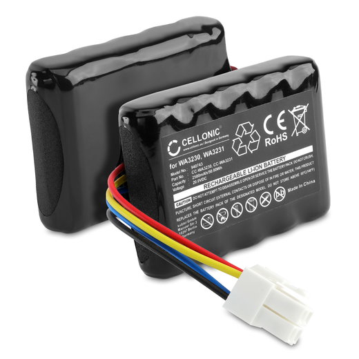 2x Batteri för Worx Landroid S300, WR105SI, Landroid S Basic, WR106SI, WR102SI, Landroid S500i, WR101SI, Landroid S500i (WA3230, WA3231, 50032492) 2500mAh från CELLONIC