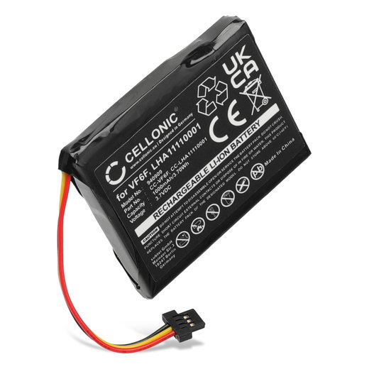 Bateria TomTom VF6F, LHA11110001 1000mAh - , Batería larga duración para GPS TomTom Start 52