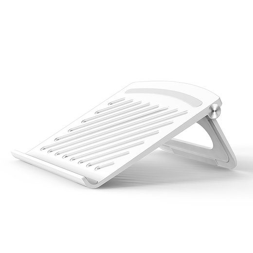 Universale supporto pc portatile, bianco, laptop stand, rialzo notebook con funzione di aerazione e sostegno per una postura più comoda – per portatile da 13” ai 17,3 pollici
