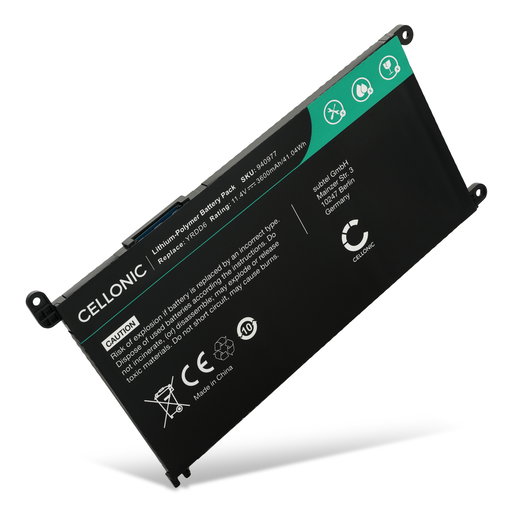 1x Batería Dell para ordenador portátil Dell Vostro 5490, 5590, 5481, 5581, Inspiron 5593, 15 5593, 5590, 5491, 5584, 15 5590, 5485, YRDD6, 1VX1H, P90F 3600mAh 11.4V  de CELLONIC