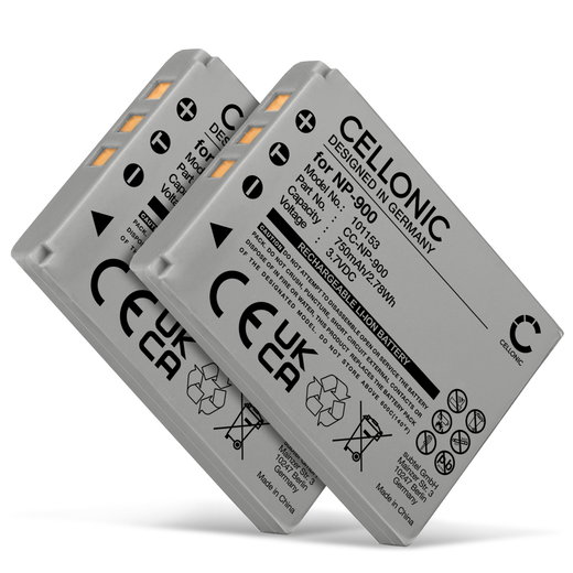 2x Batterie pour Konica Minolta DiMAGE E50 Konica Minolta DiMAGE E40 750mAh de CELLONIC
