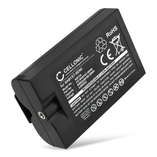Batteria sostitutiva 8AB1S7-0EN0 per Ring Video Doorbell 4, 3, 3 Plus, 2 / Stick Up Cam Battery, Solar / Spotlight Cam Battery, Solar Affidabile pila CELLONIC da 5200mAh Lunga durata per la tua sicurezza