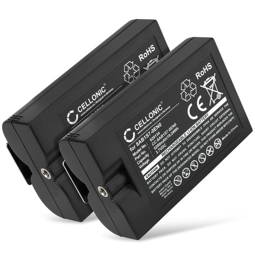 2x Battery for Ring Video Doorbell 4, 3, 3 Plus, 2 / Stick Up Cam Battery, Solar / Spotlight Cam Battery, Solar 6400mAh from CELLONIC