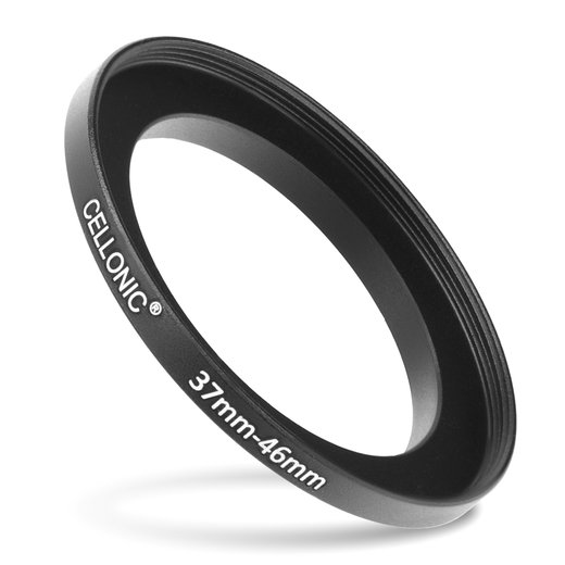 Anello adattatore 37mm->46mm CELLONIC ‘step up’ per filtro e parasole di fotocamera Canon, Nikon, Sony, Olympus con diametro più grande su obiettivo con ø più piccolo