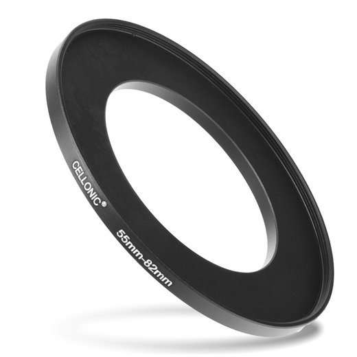 8x Step Up Ring Filteradapter Set für Canon, Nikon, Sony, Panasonic Lumix uvm: Objektiv Filtergewinde Adapter von 49mm auf 52mm, 55mm, 58mm, 62mm, 67mm, 72mm, 77mm und 82mm - Filter Gewinde Konverter