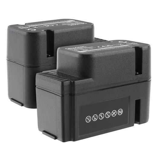 2x Akku työkaluun Worx Landroid WG798E, WG794E, L2000, L2000i, L1500, L1500i, WG790E.1, M1000i, WR113MI, WG792E.1, WA3225 2500mAh Li Ion tuotemerkiltä CELLONIC