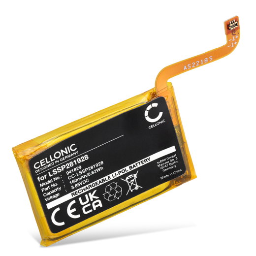 Batterie pour FitBit Versa 2, FB507 - LSSP281928 (160mAh) Batterie de remplacement