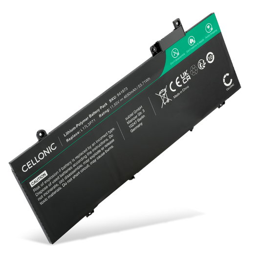 Akku tietokoneeseen Lenovo ThinkPad T480s / 01AV478, L17L3P71, 01AV479,01AV480, 5B10K10182 - 11.55V 4650mAh tuotemerkiltä CELLONIC