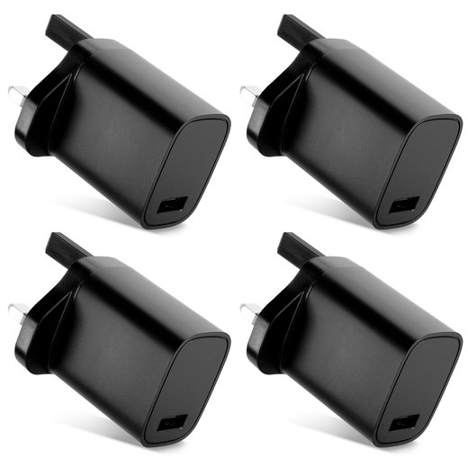 4x USB Ladegerät 5V / 1A, 1000mA 5W - 1A, USB-Pikalaturi USB-Virtalähde pistorasiaan USB-Latausaseman Latauspistoke Latauslaite