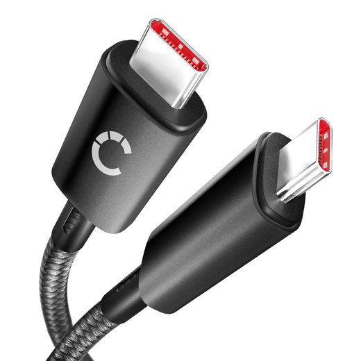 USB C Type C USB-johto 1m, 3A lataus- ja tiedonsiirtojohto. Musta USB C Type C - USB C Type C Nylon USB-kaapeli 