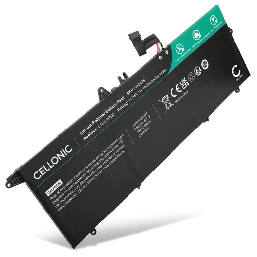 Batteri för Lenovo ThinkPad T14s, T490s, T14s Gen 1, T495S, TP00105A, Lenovo L18M3PD1, L18L3PD1, 02DL013 11.55V 4650mAh från CELLONIC