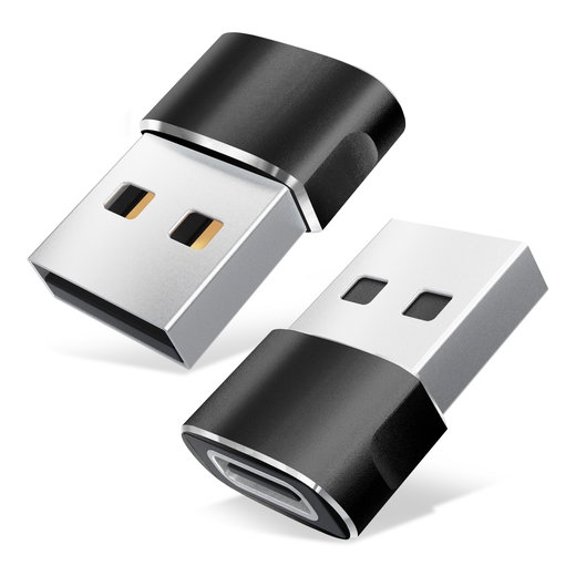 CELLONIC " Adattatori USC-C femmina su USB maschio connettore, colore nero, ricarica & trasferisci dati velocemente da e per telefoni cellulari smartphone tablet e laptop