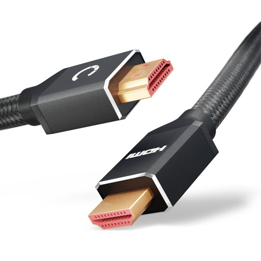 HDMI-kabel 2.1 Ultrahög hastighet 4K/8K @60hz, 4K @120hz, 48 Gbps eARC QFT QMS DSC Hane till Hane 24k guldpläterad 1,5 m lång HDMI-kabel för soundbar, HD-TV, PS4, PS5, Xbox, Switch