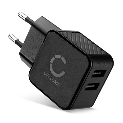 Chargeur rapide USB 2 ports : Adaptateur de charge pour iPhone 15, iphone 14, Samsung 23, Huawei, Xiaomi, smartphone, tablette, haut-parleurs, écouteurs et bien plus encore - avec 3.4A 17W