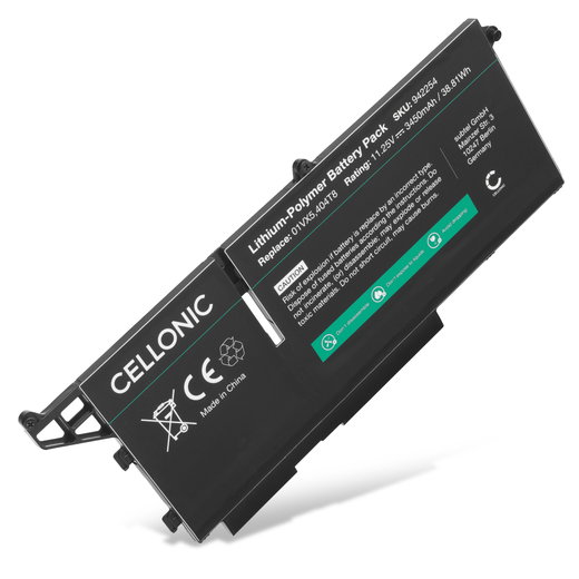 Batteri för Dell Latitude 7330 Rugged Extreme, 13 7330, M69D0, 01VX5, 404T8, 8WRCR 11.25V 3450mAh från CELLONIC