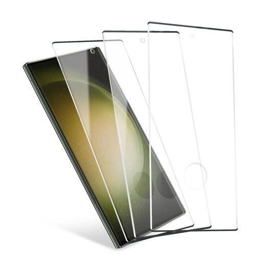 3x Protection d’écran Samsung Galaxy S23 Ultra 5G CELLONIC - Protection d’écran pour smartphone 3D Full Glue 6,8", verre trempé 9H ultra-fin