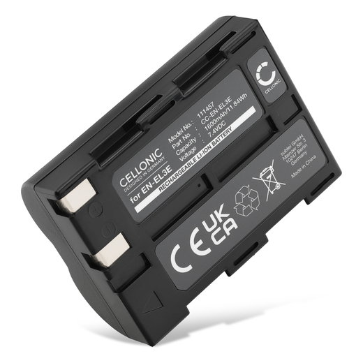 Akku für Nikon D100 D50 D70 D70s EN-EL3 / EN-EL3a (1600mAh, 7.4V) von CELLONIC