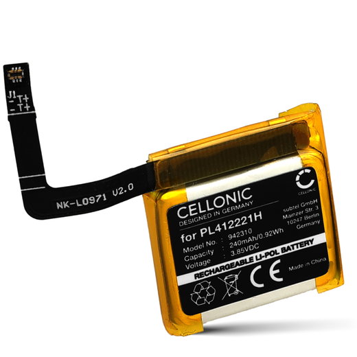 1x Batteri för Amazfit GTS 1, GTS 1S, C17, A1913, A1914, A2021, PL412221H (240mAh, 3.85V) från CELLONIC