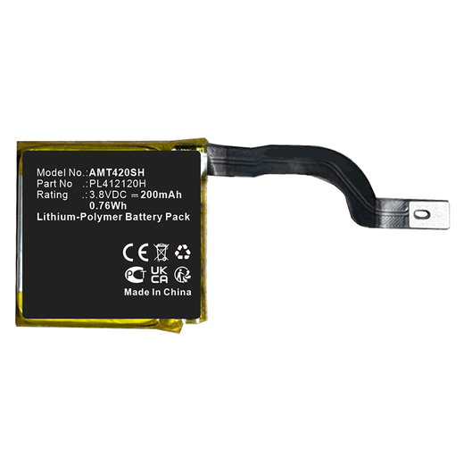 Akku - Amazfit GTR - 42mm - PL412120H (200mAh ) Vaihtoakku