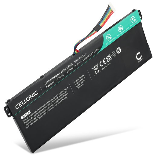 Batteri för Acer Swift 3 SF314-42, Aspire SF314-42, A515-43, AP19B5L 15.2V 3400mAh från CELLONIC