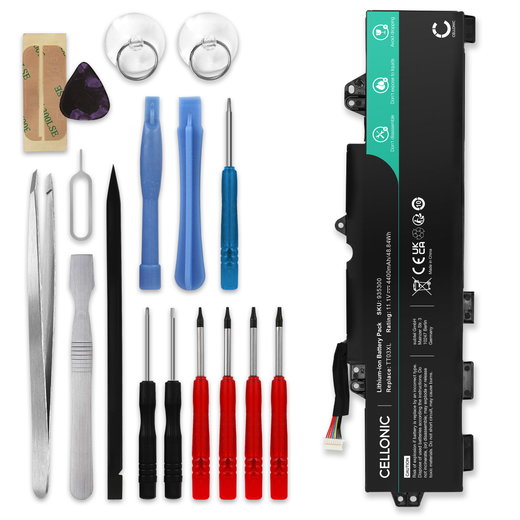 Akku für HP EliteBook 755 G5 / 850 G5 / ZBook 15U G5 Laptop - 4400mAh 11.55V + Werkzeug-Set