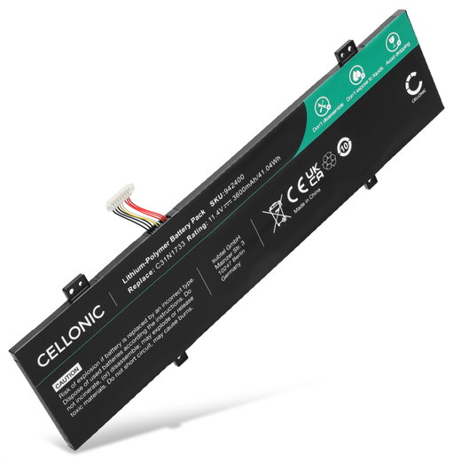 Batteri för ASUS VivoBook Flip TP412FA, TP412U, TP412FA | ASUS C31N1733, C31PIJ1, 0B200-02970000 11.4V 3600mAh från CELLONIC