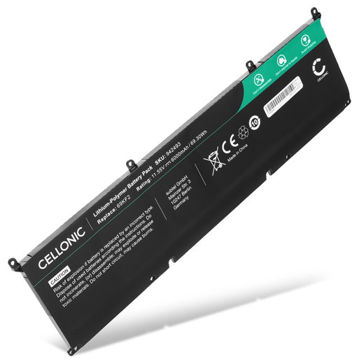 Batterie pour Dell XPS 15 9520, Precision 5550, 5560, Inspiron 16 Plus 7630, 7620, G15 5510, G15 5520, G15 5511, Alienware M15 R3, M17 R3, Dell 69KF2 11.55V 6000mAh de CELLONIC