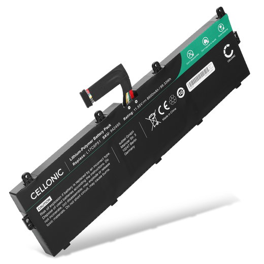 Batería Lenovo para ordenador portátil Lenovo ThinkPad P72, P73, Lenovo 01AV497, L17M6P52, SB10K97636, 01AV498, L17C6P51 8600mAh 11.55V  de CELLONIC