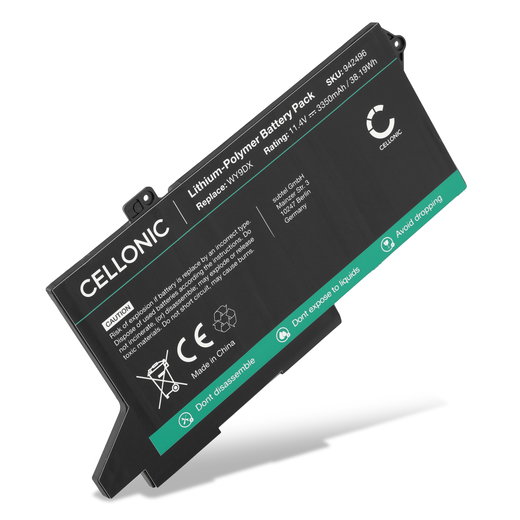 Batteri för Dell Latitude 5420, Latitude 5520, Precision 3560, Dell WY9DX, 05R42, WK3F1 11.4V 3350mAh från CELLONIC