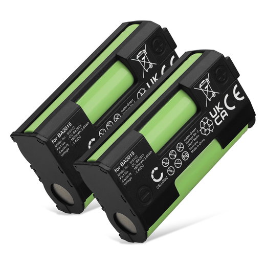 2x Batterie pour Sennheiser ew100 SKM 100 SK 100, ew300 SKM 300, ew500 SK 500, SKM 2000, EK2000, SK 2000, BA 2015 1600mAh de CELLONIC