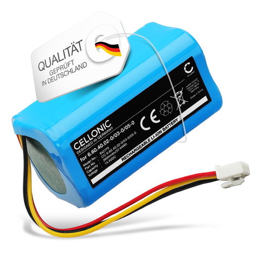 Batteri för Blaupunkt XBOOST, XVAC, Bluebot XEASY, AENO RC2S, RC3S, Evolveo RoboTrex H9 2600mAh 14.4v från CELLONIC