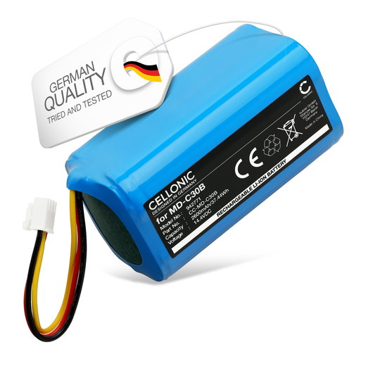 Akku imuriin Blaupunkt BlueBot XSMART, XBOOST, Liectroux C30B, iHome Eclipse AutoVac, iHRV2 - 2600mAh vaihtoakku tuotemerkiltä CELLONIC