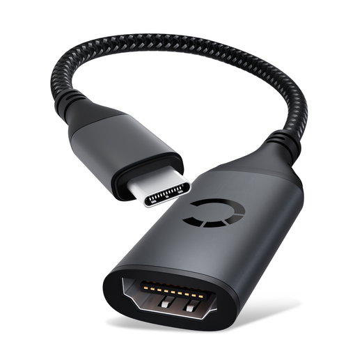 USB C kaapeli 15cm TV, Camera, DVD / Blu-ray Player, Gaming Console & Co. - HDMI > micro HDMI - USB C - HDMI Standard (Type A), HDMI-johto 2.0 sopii mm. TV, DVD, blu-ray, kamera, näyttö