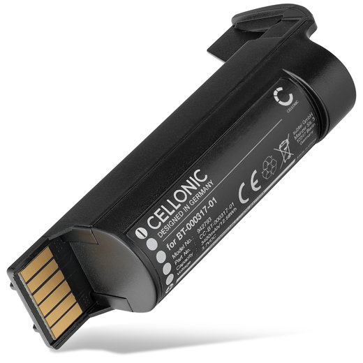 Batteria Zebra DS2278 per lettore di codici a barra Zebra DS2278, DS22, CR2278, BT-000317-01, BTRY-DS22EAB0E-00 3400mAh 3.7V marca CELLONIC